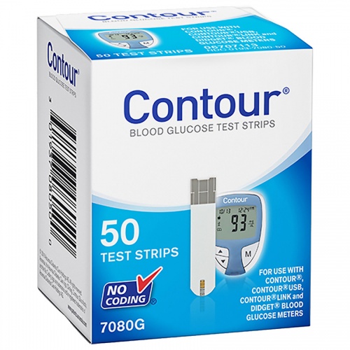 Contour Blood Glucose Test Strips 50 Strips